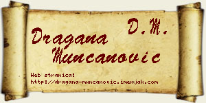 Dragana Munćanović vizit kartica